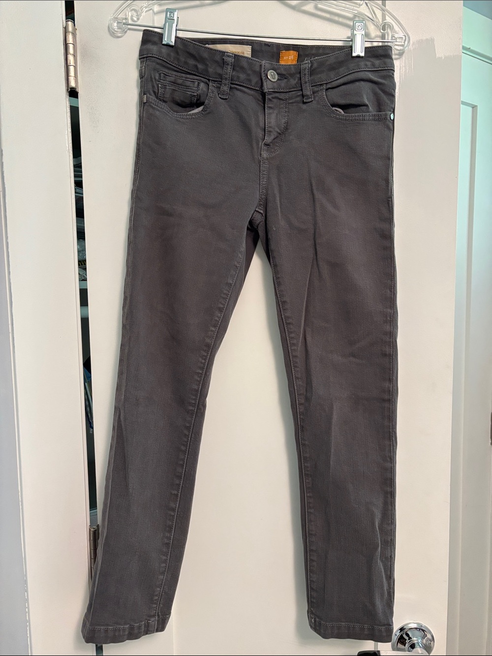 Pilcro Straight Leg Jeans in Charcoal Gray